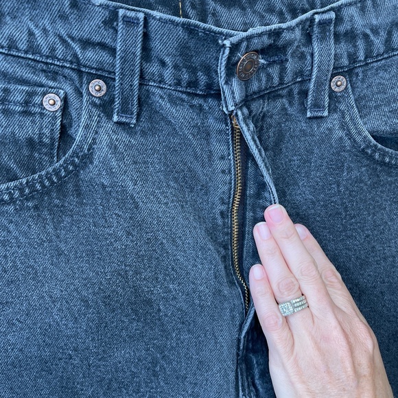 Levi’s 550 VTG USA Made Washed Black Relaxed Tapered High Rise Unisex Mom Jeans - Picture 5 of 10